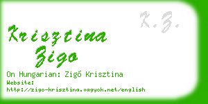 krisztina zigo business card